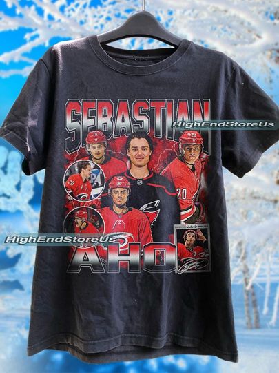 Discover Sebastian Aho Shirt Graphic Sport Tshirt Player Best Seller Bootleg Unisex Women Man Vintage 90s SweatshirtHoodie Graphic Tee Gift Fans
