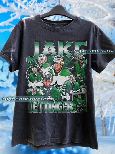 Discover Jake Oettinger Shirt Ice Hockey American Professional Hockey Championship Sport Merch Vintage Sweatshirt Hoodie Graphic Tee Gift Fans