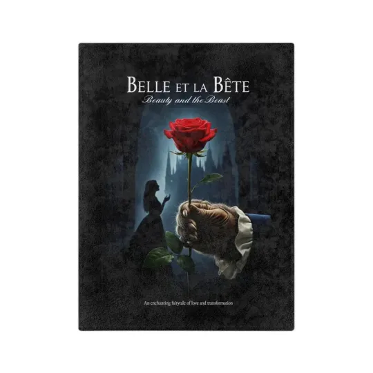 Discover Beauty And The Beast Blanket, Disney Movie Blanket, Red Rose Fleece Blanket