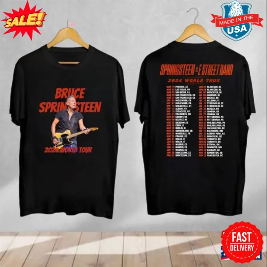 Discover Bruce Springsteen E Street 2024 World Tour T-Shirt Unisex
