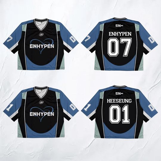 Discover Custom En Number Kpop Football Jersey Crop Top Mesh Baseball Jersey for Fans