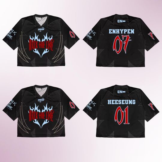 Custom En Number Kpop Crop Top Mesh Baseball Jersey for Fans