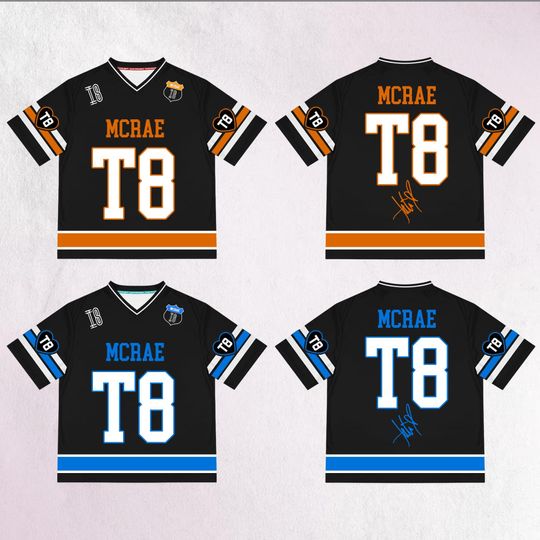 Discover T8 Football Jersey Crop Top Mesh Baseball Jersey 2025 World Tour Fan Shirt