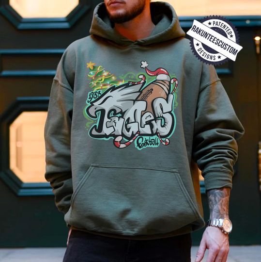 Philadelphia Football Christmas Hoodie: Xmas Graffiti Shirt