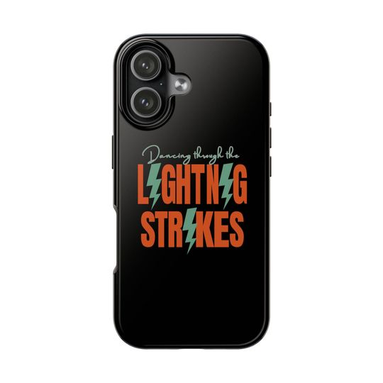Lightning Bolt Tough Phone Case, Stormy Weather Phone Cover, Thunderstorm Phone Protector, Electric Dance Phone Case