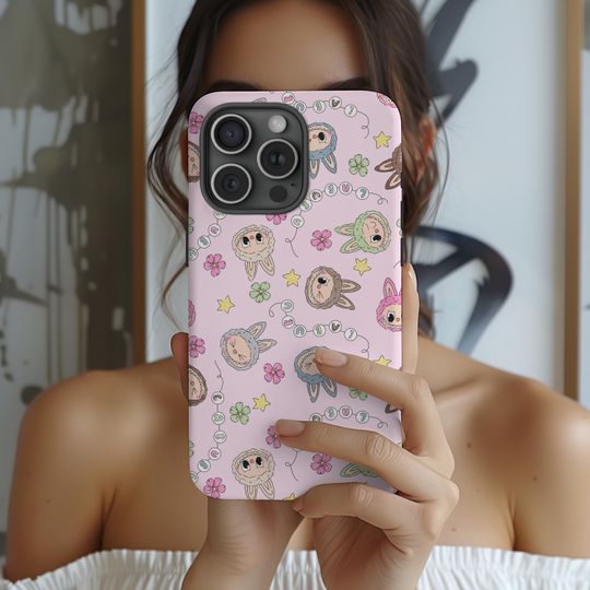 Discover Cute Monsters Tough Phone Case, Labubu Phone Case, Popmart Monster Phone Cover, Protective Phone Accessories, Cartoon Character Case