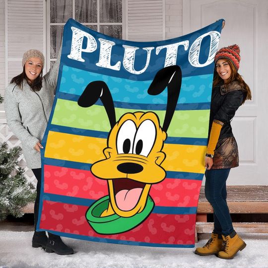 Discover Vintage Pluto Dog Blanket, Disney Pluto Blanket, Animal Kingdom Gift