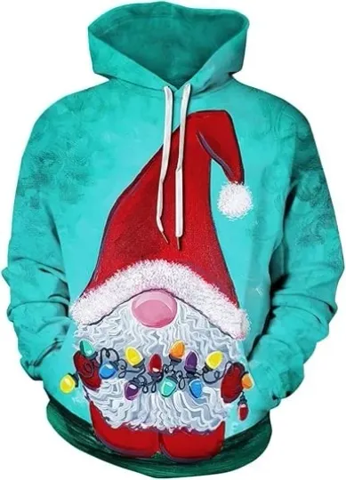 Discover Ugly Christmas 3D Santa Sweatshirt Pullover Couples Gift Top