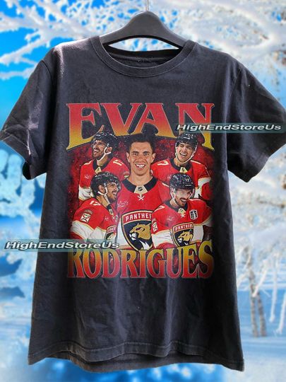 Discover Evan Rodrigues Shirt Ice Hockey American Professional Hockey Championship Sport Merch Vintage Sweatshirt Hoodie Graphic Tee Gift Fans