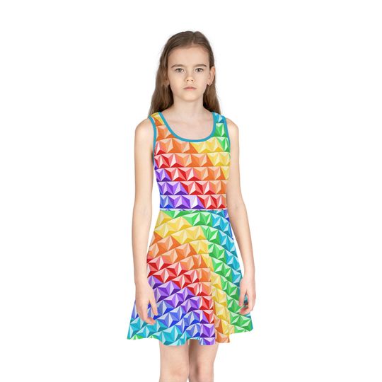 Discover Rainbow World of Tomorrow Girls' Sleeveless Sundress