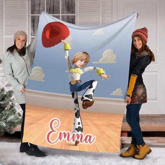 Discover Personalized Baby Photo Jessy Blanket, Toy Story Jessi Blanket, Toy Story Fleece Mink Sherpa Blanket, Baby Shower Gift, Birthday Gift