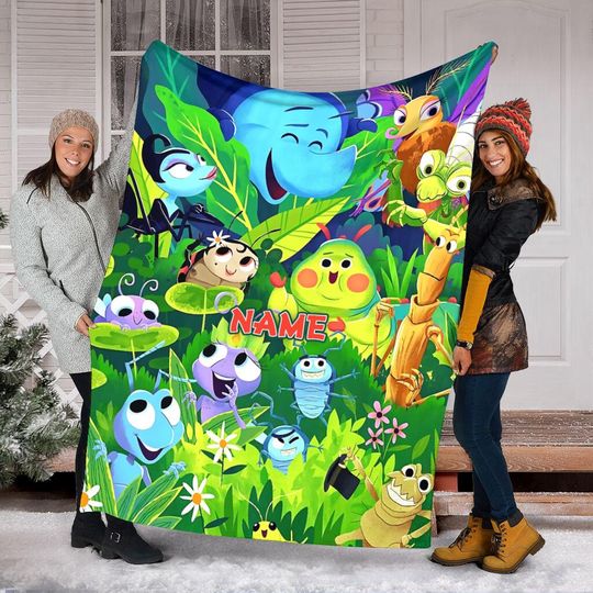Discover Personalized Name A Bugs Life Blanket, Disney Bugs Life Blanket, Animal Kingdom Blanket, Birthday Gifts