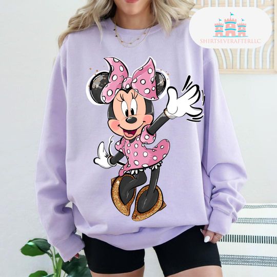 Discover Comfort Color Disney Minnie Mouse Sweatshirt, Minnie Trip Shirt, Disney Girl Trip Sweatshirt