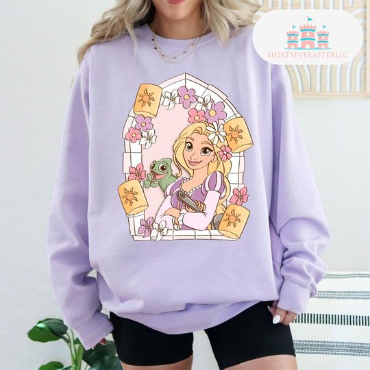 Discover Comfort Color Disney Tangled Rapunzel Sweatshirt, Vintage Disney Princess Rapunzel Sweatshirt