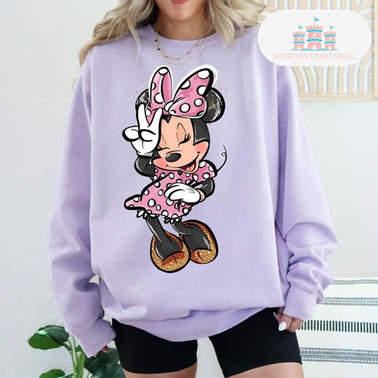 Discover Comfort Color Disney Minnie Mouse Sweatshirt, Girl Trip Sweatshirt