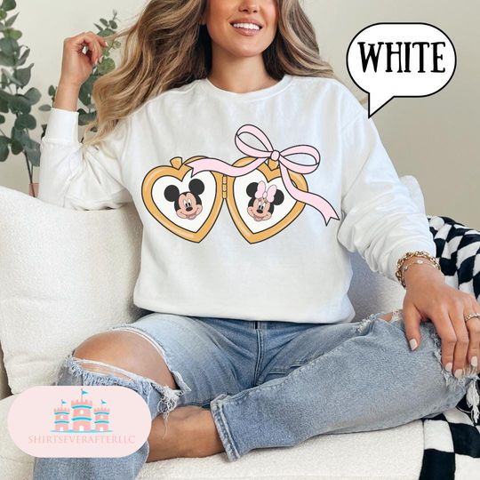 Discover Comfort Color Locket Sweatshirt, Minnie Mickey Lover Disney Sweater