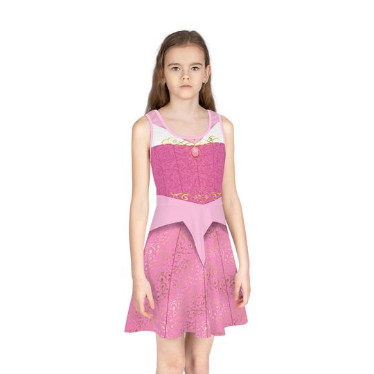 Discover Sleeping Pink Princess Fancy Girls' Sleeveless Sundress