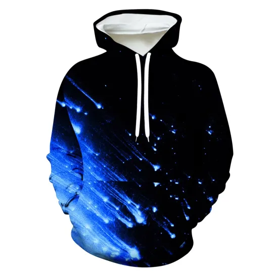 Unisex Christmas 3D Long Sleeve Hoodie Kangaroo Pocket Pullover Top