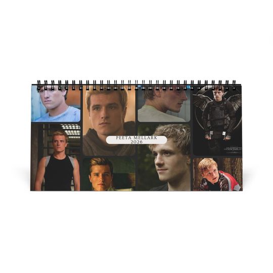 2026 Peeta Mellark Desk Calendar, Custom Yearly Planner, Editable Photo Calendar for Home and Office, Gift for Moms and Students