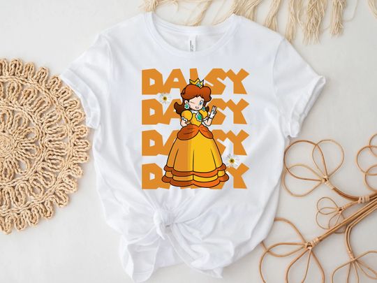 Super Mario Princess Daisy T-Shirt, Nintendo Mario Gift Tee