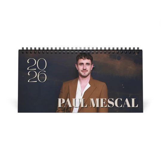 Discover 2026 Desk Calendar - Celebrity Monthly Planner, Home Office Minimalist Decor