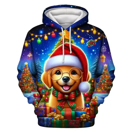 Discover Santa Claus 3D Christmas Hoodie – Unisex Holiday Pullover, Cozy Festive Winter