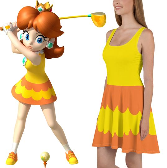 Princess Daisy Adult Skater Dress