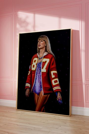 Taylorr Swifts Art Print | Eras Tour Art Print | Chiefs Print | Wall Decor | Wall Art | Dorm Room Decor | Taylorr Swifts | Travis Kelce