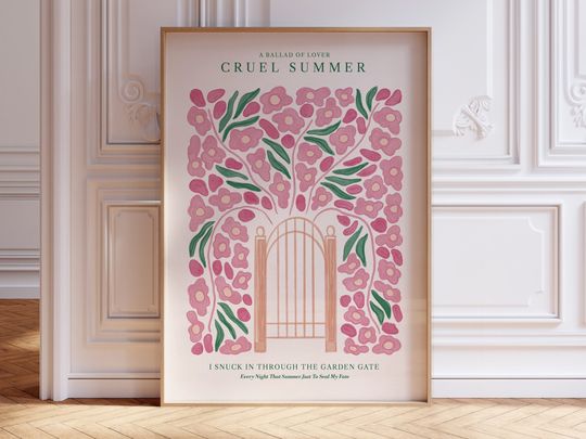 Discover Garden Gate | Cruel Summer | Lover | Coastal Collection | Vintage Art Print | Aesthetic Art Print | Taylor Digital Print