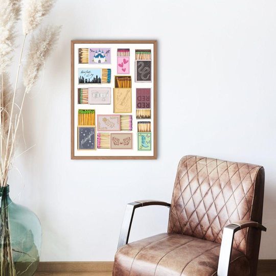 Discover Taylorr Swifts Eras Matchbook Art Print: Vintage-Inspired Wall Decor (Digital Print)