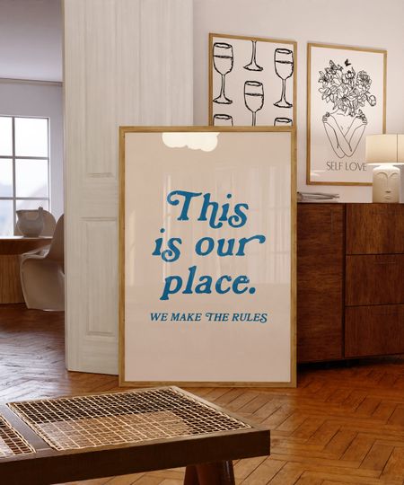 Discover This is Our Place Print, We Make The Rules Poster, Taylorr Swifts Lover Song Quote Wall Decor, This is Our Place We Make The Rules, Blue Wall