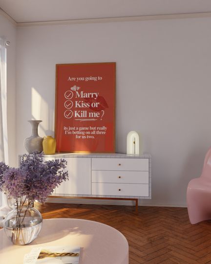 Taylorr Swifts | Marry, Kiss or__ | So High School Lyric Print