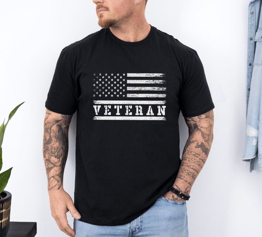 Discover American Flag Veteran Shirt, Veteran Shirt, Veterans Day Shirts, Gift For Veterans, Thank You Gift, Patriotic Shirt, Military Shirts
