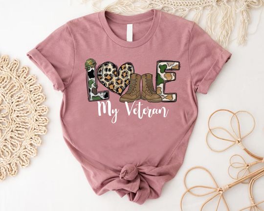 Discover Love My Veteran Shirt, Deployment Shirt, Military Wife Shirt, Veteran Wife Shirt, Military Shirt, Veteran Fiancee Shirt, Veteran Wife Gift