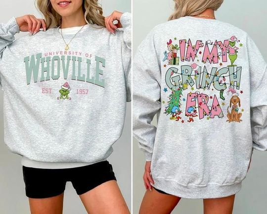 Discover In My funny character Era Sweatshirt: Whoville University Christmas Movie Sweater