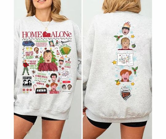 Vintage Home Alone Christmas Sweatshirt, Retro Christmas Sweatshirt, Christmas Movie Shirt, Christmas Tee, Home Alone Sweater