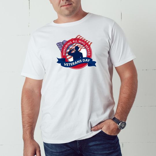 Discover Veterans Day Shirt: Honoring All Who Served, American Flag Design