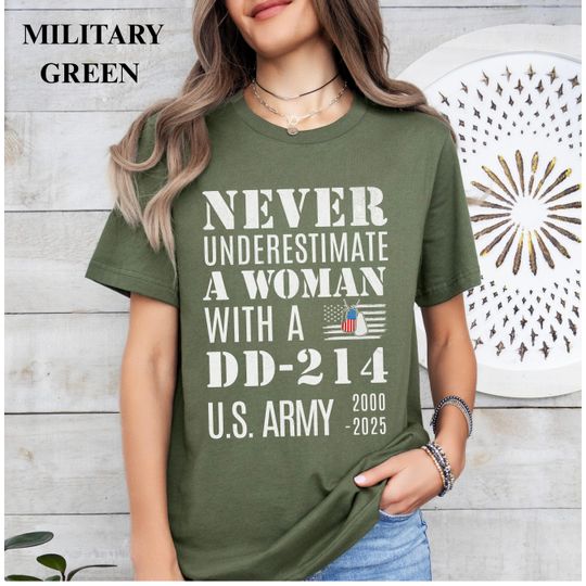 Discover Personalize US Female Veteran Shirt With Military Service Information, Gift for Veteran, Military Retirement Gift, Gift for Military Mom