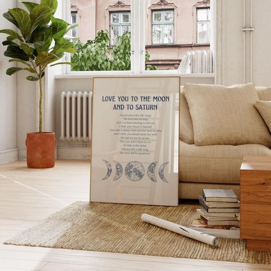 Discover Taylor Poster Print Taylor merch Taylor lyric print gift for Taylor fan Love you to the moon and to saturn print taylor wall art