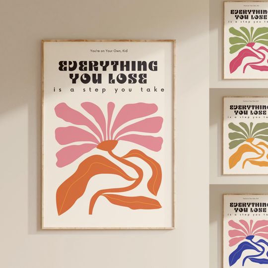 Discover Taylor Poster On Your Own Poster Taylor Print Taylor Gift for her dorm room taylor inspired Poster Motivational Wall Art