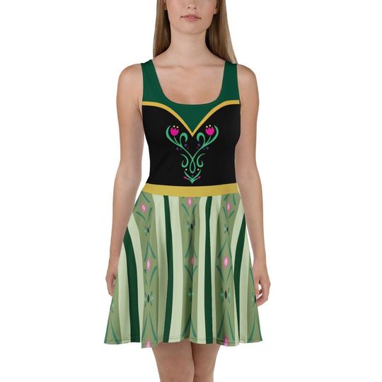 Discover Anna Costume Dress Womens Disney Dress Frozen Costume Cosplay Disney Running Pixar XS-3XL