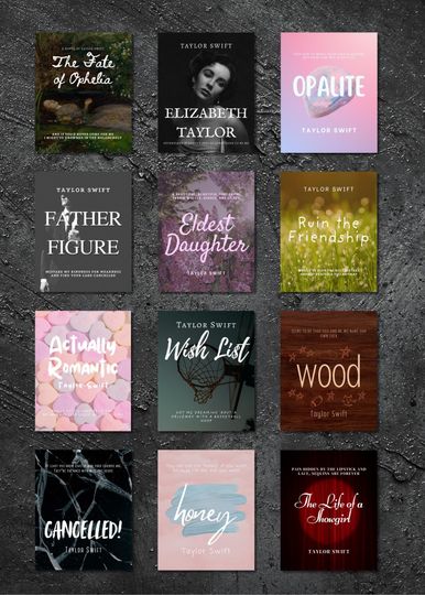 Discover Taylorr Swifts Album Art Prints: TLOAS Book Cover Collection (Digital Download)