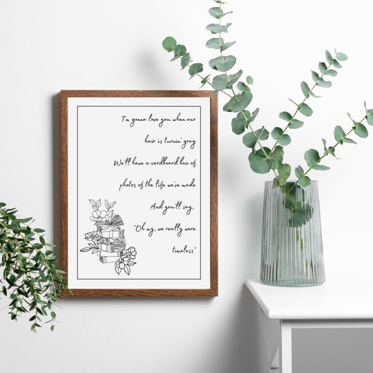 Discover Timeless Taylorr Swifts Poster | Taylorr Swifts Merch | Quotes About Life | Printable Poster Wall Art