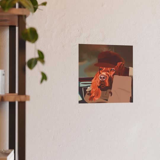 Discover Red Era Poster, Vinyl Album Cover Art Print, Satin Matte Wall Decor, Archival Dog Art Print, Dog Lover Gift, Music Inspired Poster