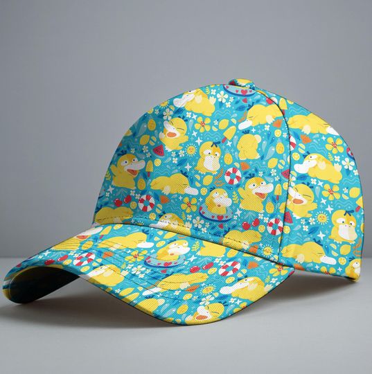 Discover Psyduck Baseball Cap, Cute Psyduck Summer Hat, Funny Anime Baseball Cap, Vintage Adjustable Cap, Unisex Baseball Hat, Psyduck Gift Cap