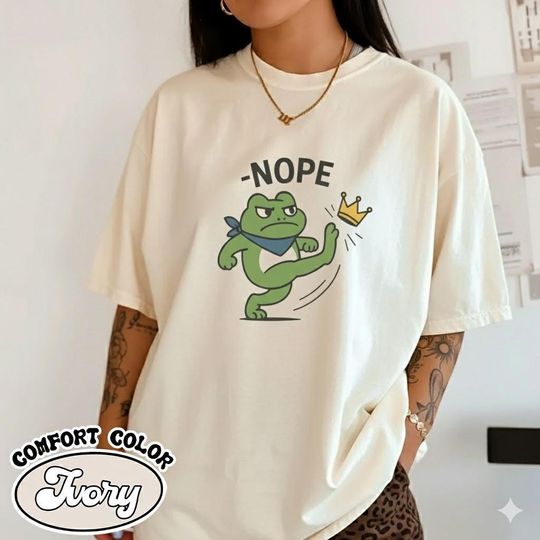 Discover Portland Frog No Kings Shirt, Anti Trump Shirt, No King Shirt, Protest Shirt, Liberal Shirt, Patriotic Shirt, Political Meme Shirt