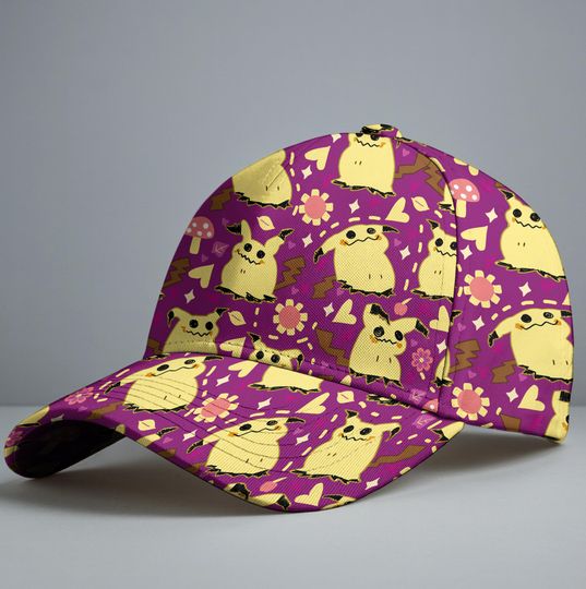 Mimikyu Baseball Cap, Cute Mimikyu Art Graphic Hat, Funny Anime Summer Baseball Hat, Vintage Adjustable Cap, Mimikyu Gift Hat