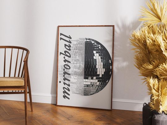 Mirrorball Poster: Taylorr Swifts Folklore Inspired Art