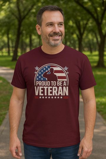 Discover Patriotic Veteran T-Shirt | Army Navy Air Force Cotton Tee | Memorial Day Shirt | Military Pride Gift for Men & Women