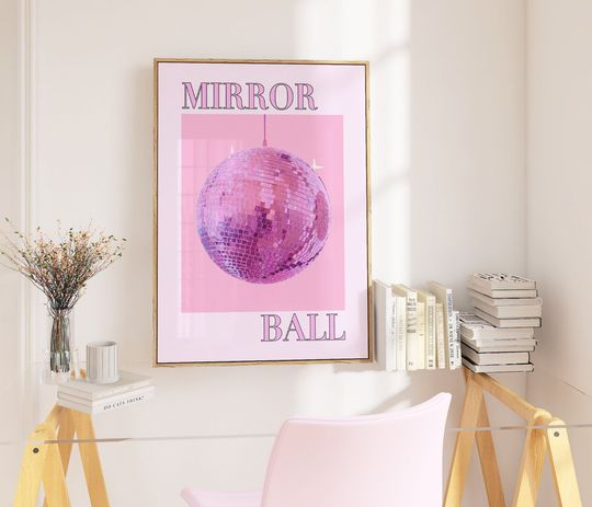 Discover Taylorr Swifts Mirror Ball Poster: Trendy Girly Dorm Decor